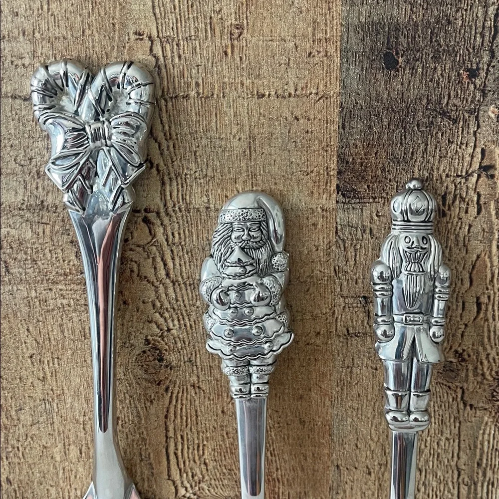 International Silver Co. Christmas Holiday 3 Piece Serving Utensil Set